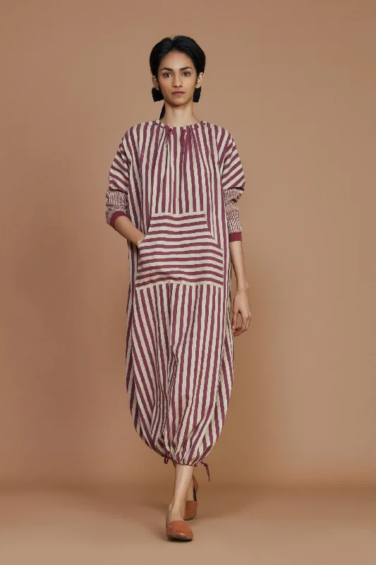Style Without Limits DS Ivory with Mauve Striped Dress