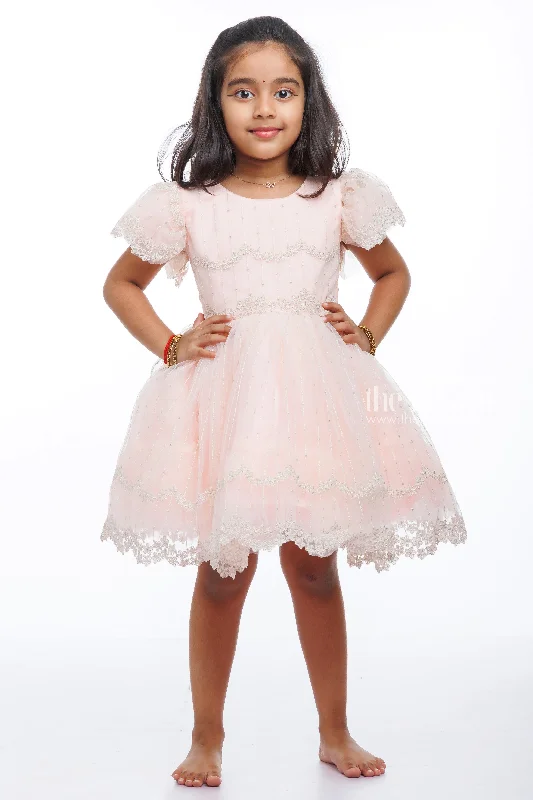 Relaxed Style Enchanted Blush Tutu Party Frock: Whimsical Elegance for Girls