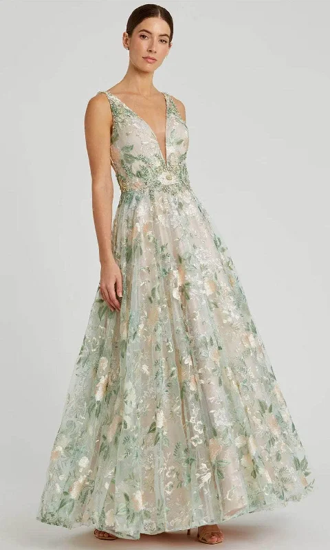Big Sale Event Mac Duggal 79329 - Semi-Sheer Bodice Sleeveless Prom Gown