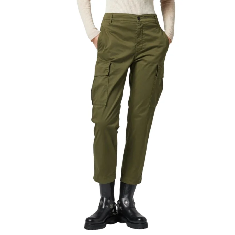 Casual Wear Layla Satin Cargo Trouser In Timo