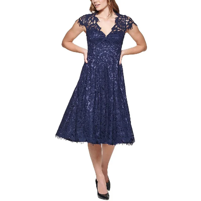 Relaxed Style Eliza J Womens Lace V-Neck Midi Dress