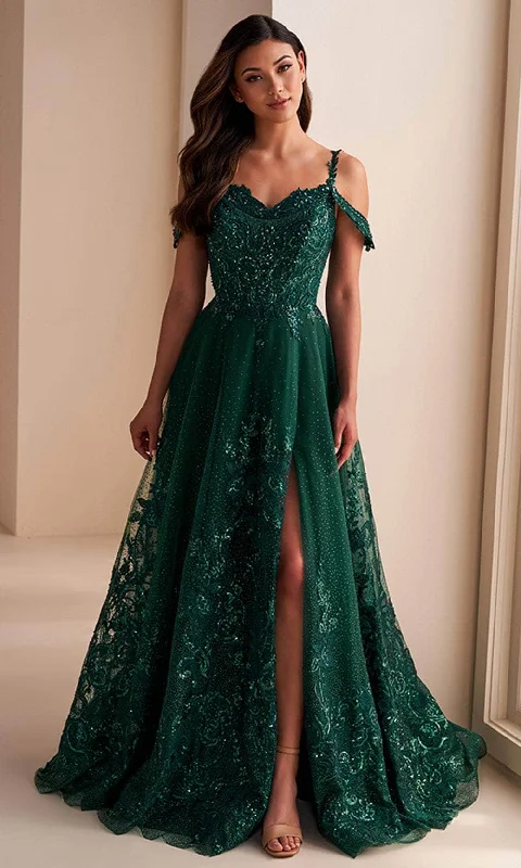 Clothes Sales Ellie Wilde EW36220 - Sweetheart Glitter Embroidered Prom Gown