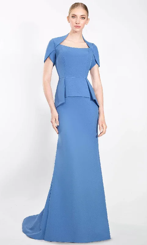 Women’s Stylish Outerwear Janique 23009 - Scoop Neck Trumpet Formal Gown