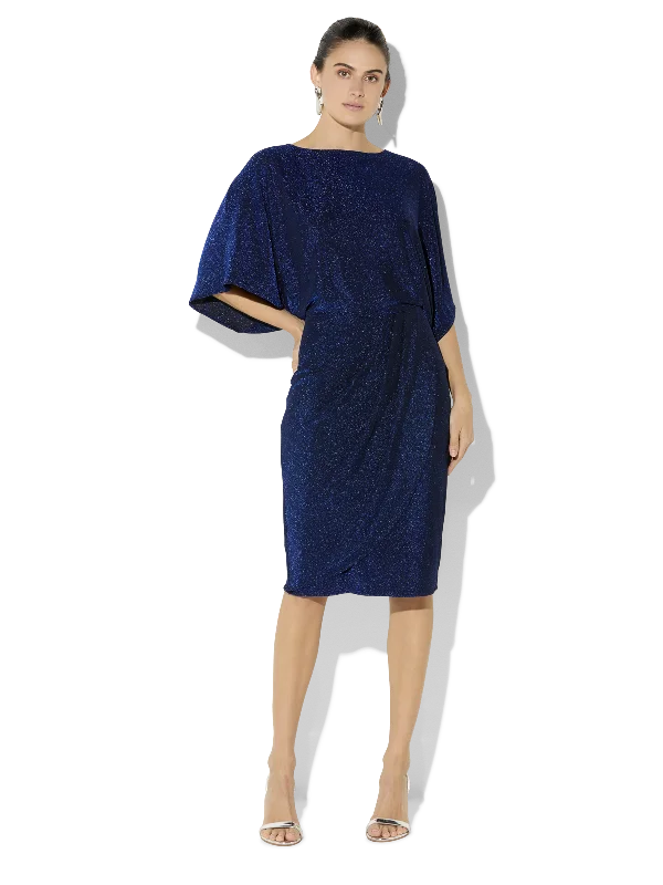 Formal Garments For Women Romina Sapphire Metallic Dress
