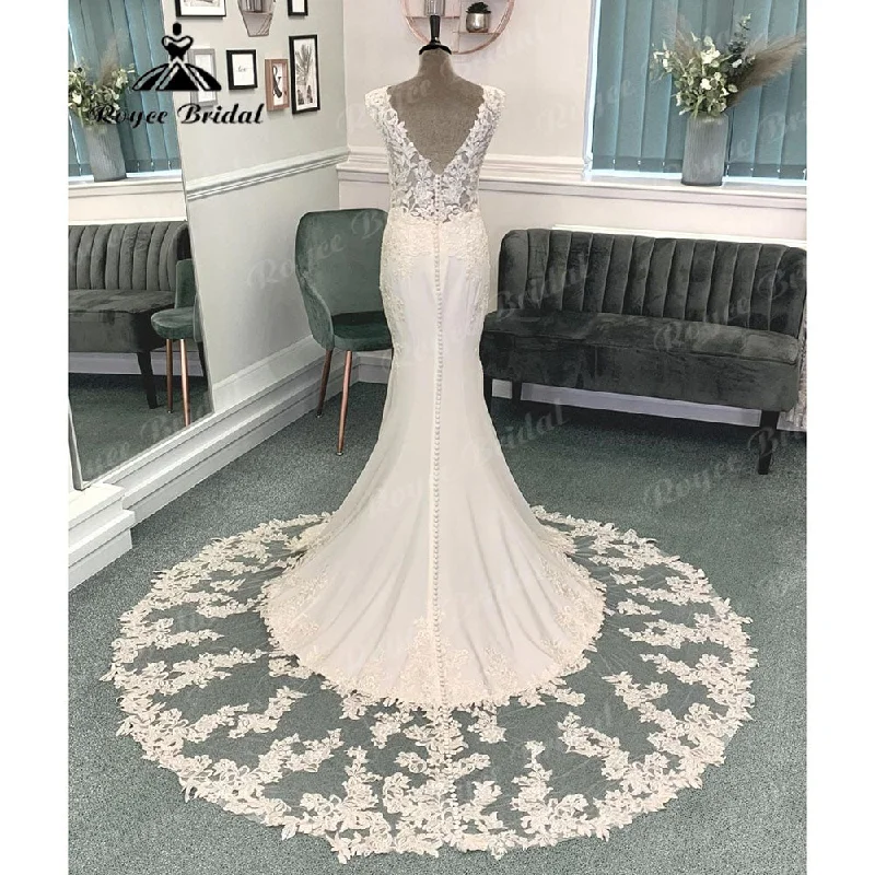 Shop Our Looks Sexy Backless Plunging Deep V Neck Mermaid/Trumpet Wedding Dress for Women Bridal Gown Cap Sleeve vestido branco sereia Shop Our Looks Sexy Backless Plunging Deep V Neck Mermaid/Trumpet Wedding Dress for Women Bridal Gown Cap Sleeve vestido branco sereia