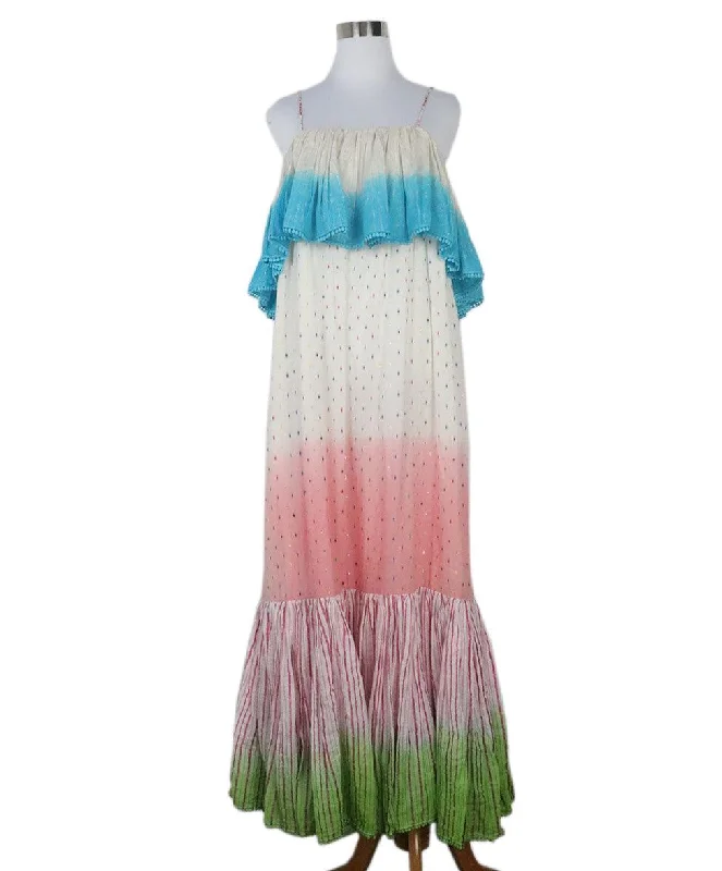 Subtle Sophistication Manoush Multicolor Dress w/ Metallic Details sz 6