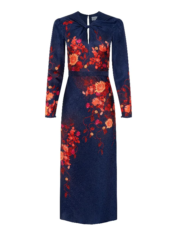 Sustainable Fashion Extravaganza Claudia Midi Dress in Flori Sunset