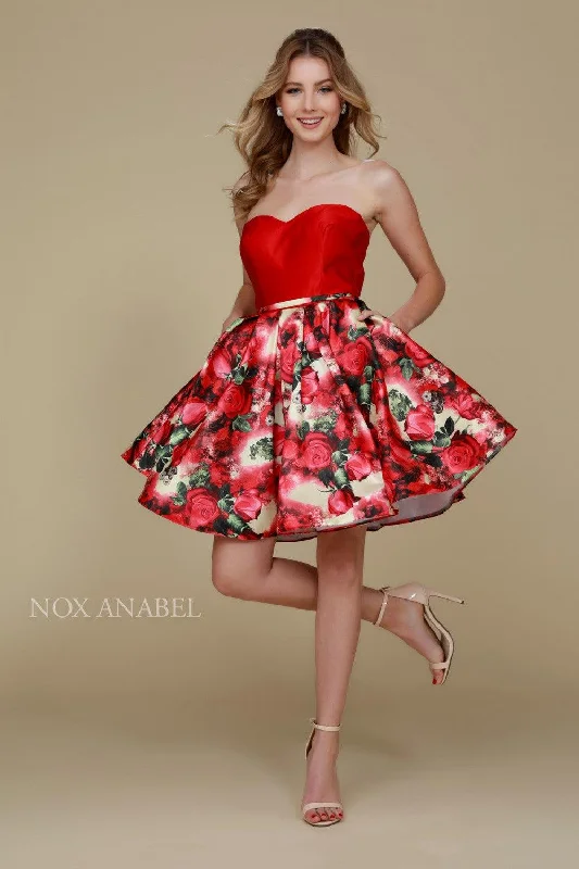 Trend Alert Short Floral Formal Prom Cocktail Dress