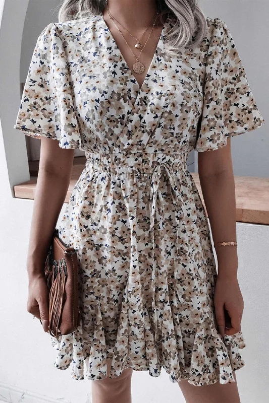 Online Impressions Boutique Floral Print Chiffon Mini Dress