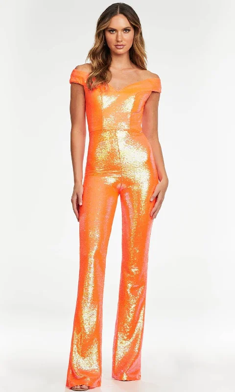 Urban Femme Streetwear Ashley Lauren - 11111 Off Shoulder Sequin Jumpsuit