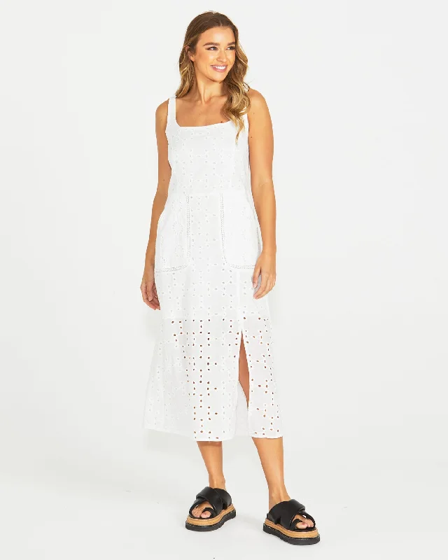 Discount Extravaganza Sass Kirby Midi Dress Ivory