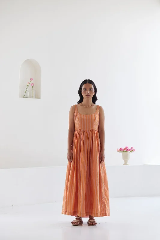Great Prices On Feminine Styles Hand-in-Hand Orange Dress
