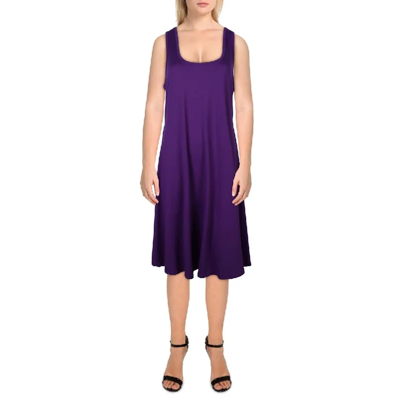 Bold Prints Casual Chic 24seven Comfort Apparel Womens Sleeveless Knee Length Midi Dress