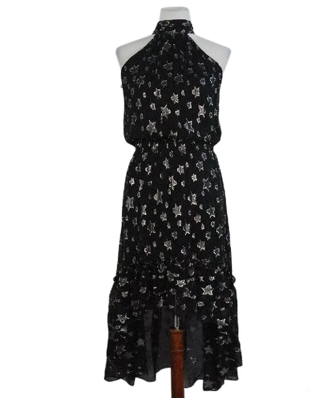 Discount Store Ramy Brook Black & Silver Silk Dress sz 0