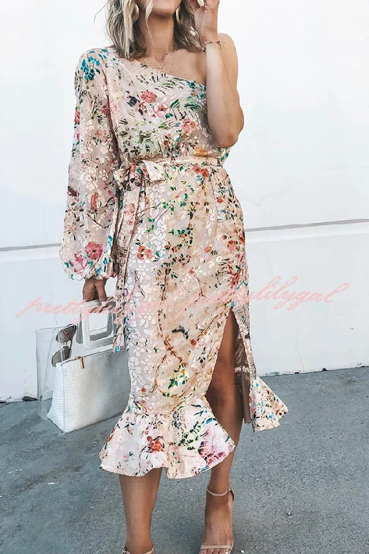 Fashion For Every Occasion Spring Has Sprung Floral Print One Shoulder Dress