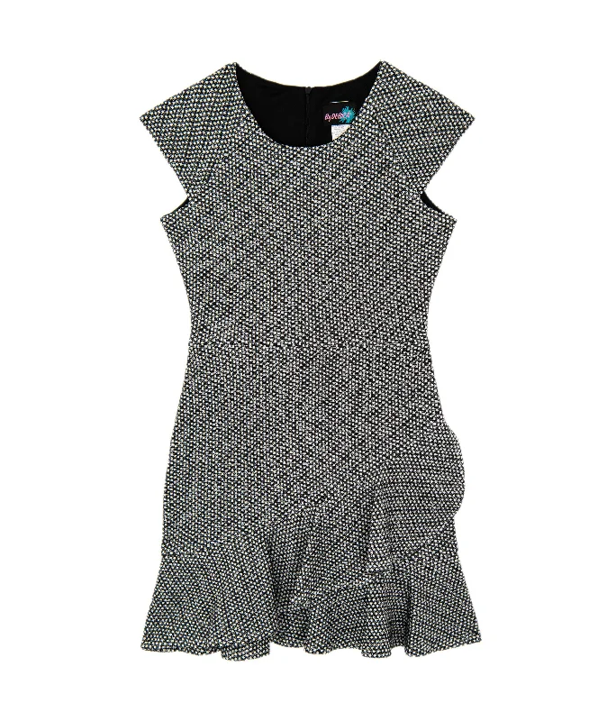 Snag Fabulous Fashion Bargains By Debra Girls Kate Black/White Slanted Ruffle Dress Snag Fabulous Fashion Bargains By Debra Girls Kate Black/White Slanted Ruffle Dress