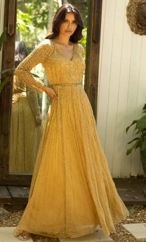 Odd Size Clearance Sale Primavera Couture 12010 - Modest Long Sleeve A-line Gown