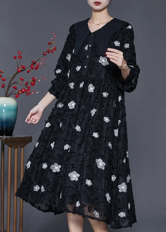 Best Clearance Sales Right Now Italian Black Floral Exra Large Hem Long Dresses Spring Best Clearance Sales Right Now Italian Black Floral Exra Large Hem Long Dresses Spring