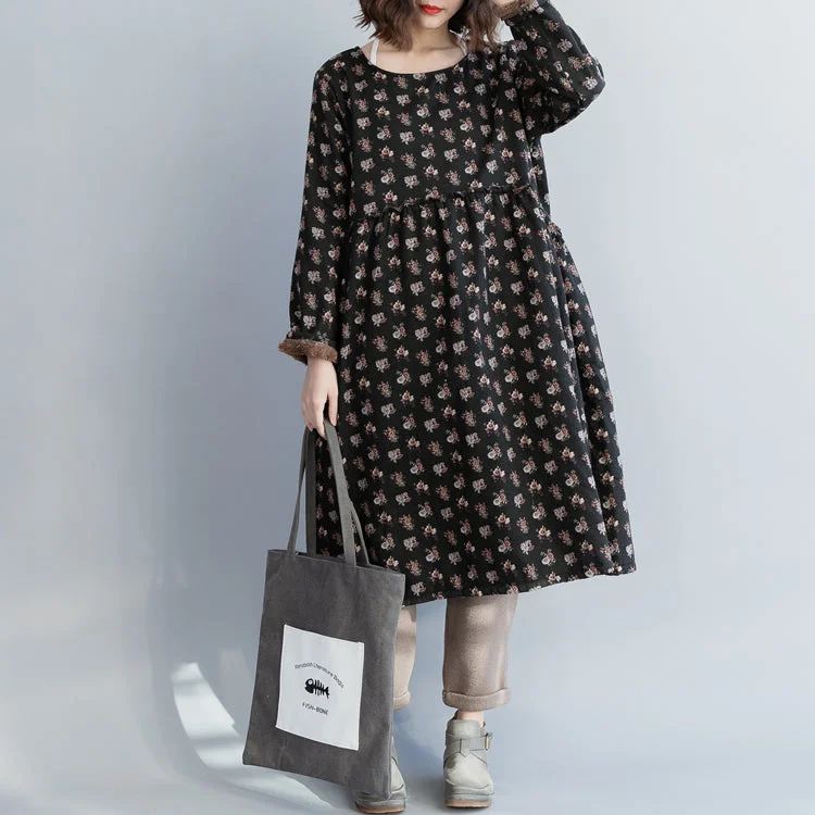 Chic Women’s Clothing Online Women linen cotton dress Pakistani o neck Cinched Shape black floral Love Dresses Chic Women’s Clothing Online Women linen cotton dress Pakistani o neck Cinched Shape black floral Love Dresses
