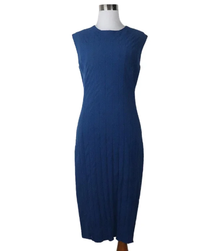 Vibrant Style Promotions C Klein Blue Silk Dress sz 6
