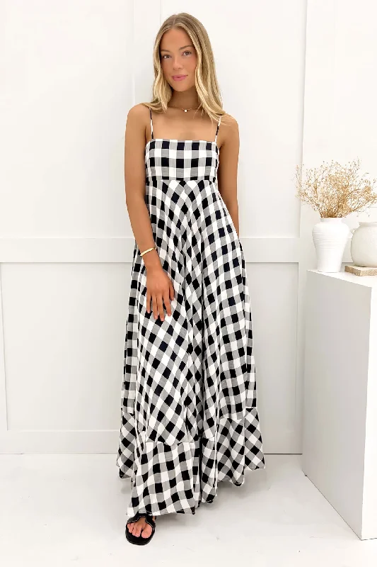 Trend Alert Raine Maxi Dress Black Check