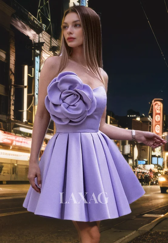 Stylish Loungewear for Women Strapless Floral Embossed Sleek Satin Elegant Party Homecoming Dress Stylish Loungewear for Women Strapless Floral Embossed Sleek Satin Elegant Party Homecoming Dress