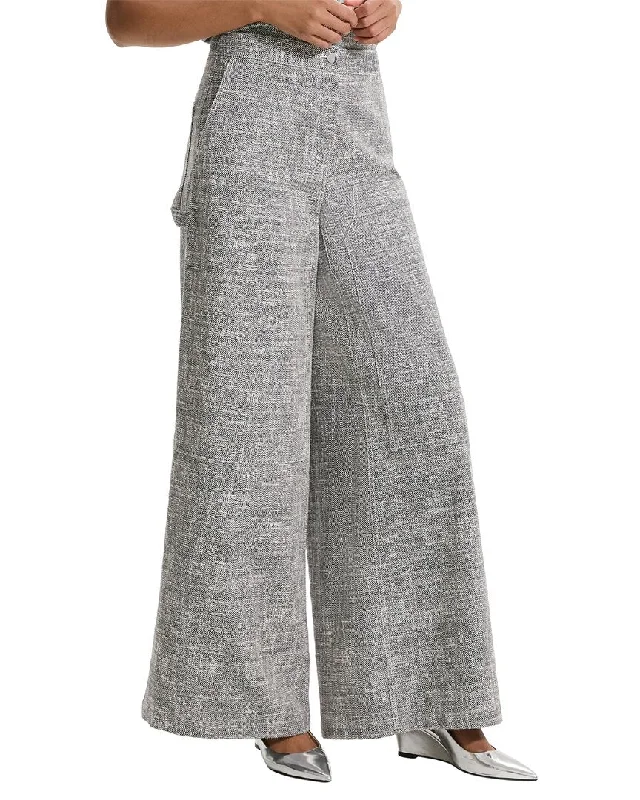 Premium Quality Garments Theory Canvas Tweed Wide Leg Pant