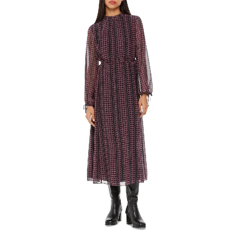 Travel Essentials Whistles Womens Printed Layered Midi Dress