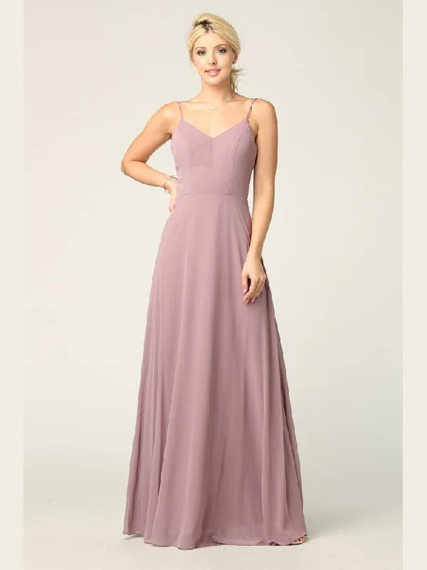 Sale Clearance Bridesmaids Long A Line Chiffon Dress