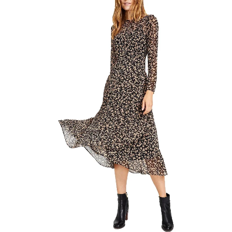 Women Wear Boutique Tommy Hilfiger Womens Printed Chiffon Midi Dress