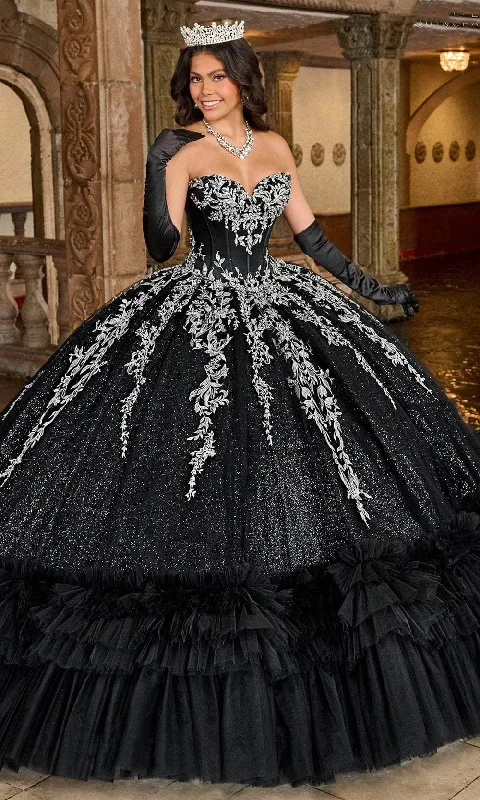 Wardrobe Essentials Rachel Allan RQ2189 - Strapless Applique Embellished Ballgown