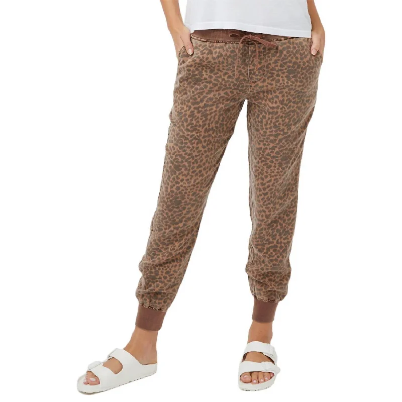 Wardrobe Upgrade Leopard Jogger In Latte