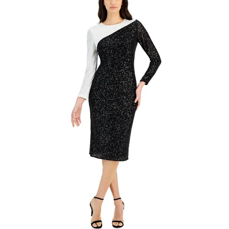 Top 10 Women's Online Clothing Stores Anne Klein Womens Below Knee Sequined Midi Dress