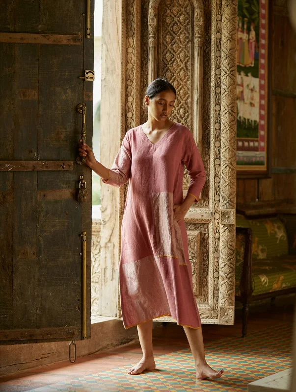 Women's Everyday Attire Anara Timeless Linen Dress - Terra
