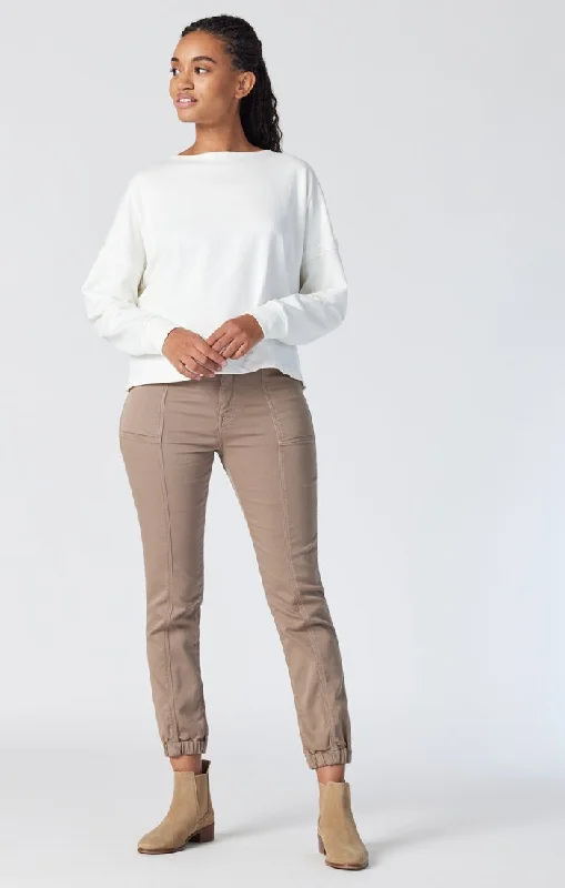 Women’s Clothes for All-Day Comfort and Style ANNA SLIM JOGGER IN FUNGI CASUAL COMFORT