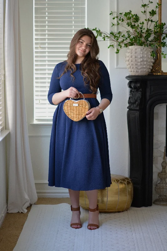 Save Big Millie Navy Full Midi Dress