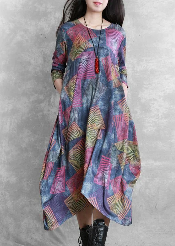 Relaxed Fit Women’s Fashion Women o neck asymmetric cotton clothes Runway floral A Line Dress Relaxed Fit Women’s Fashion Women o neck asymmetric cotton clothes Runway floral A Line Dress
