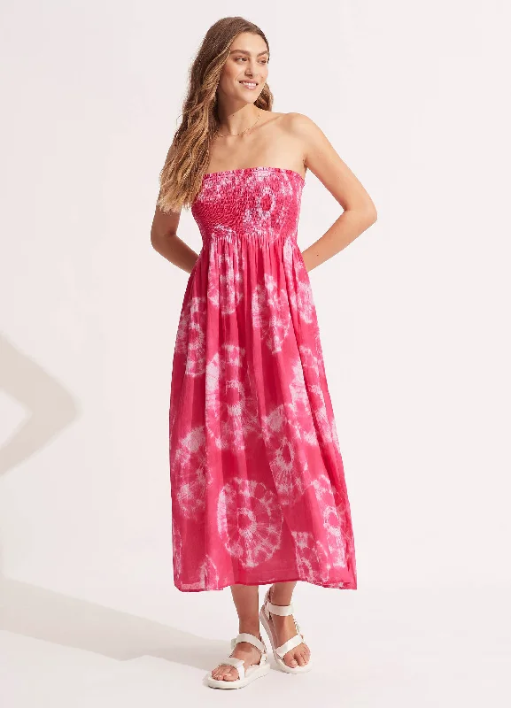 Fashion Clearance Sale – Grab The Best Deals Today Tie Dye Maxi Skirt/Dress - Rose Pink