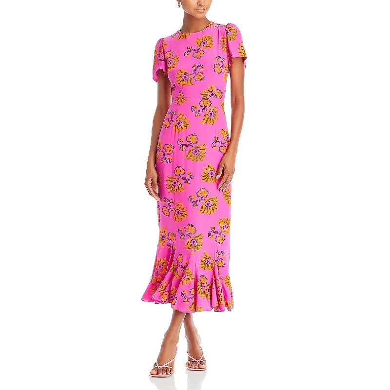 Bold Fashion Rhode Womens Lulani Woven Short Sleeves Midi Dress