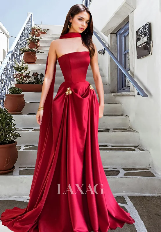 Rocker Chic Fashion Tube Top Off-Shoulder Sleeveless A-Line Prom Dress Metallic Floral Embossed Pleated Party Gowns Rocker Chic Fashion Tube Top Off-Shoulder Sleeveless A-Line Prom Dress Metallic Floral Embossed Pleated Party Gowns