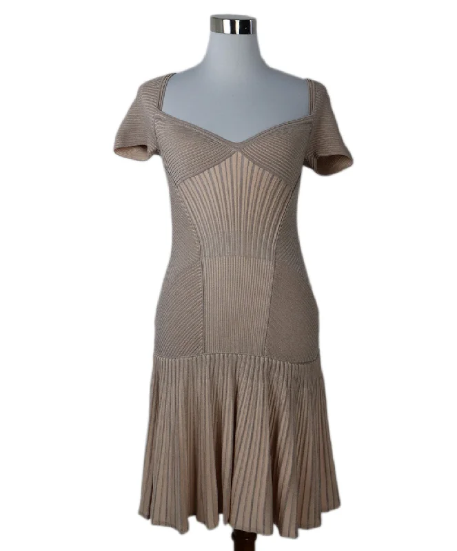 Inspired By You, Designed For You Alexander McQueen Pink & Silver Ribbed Dress sz 4