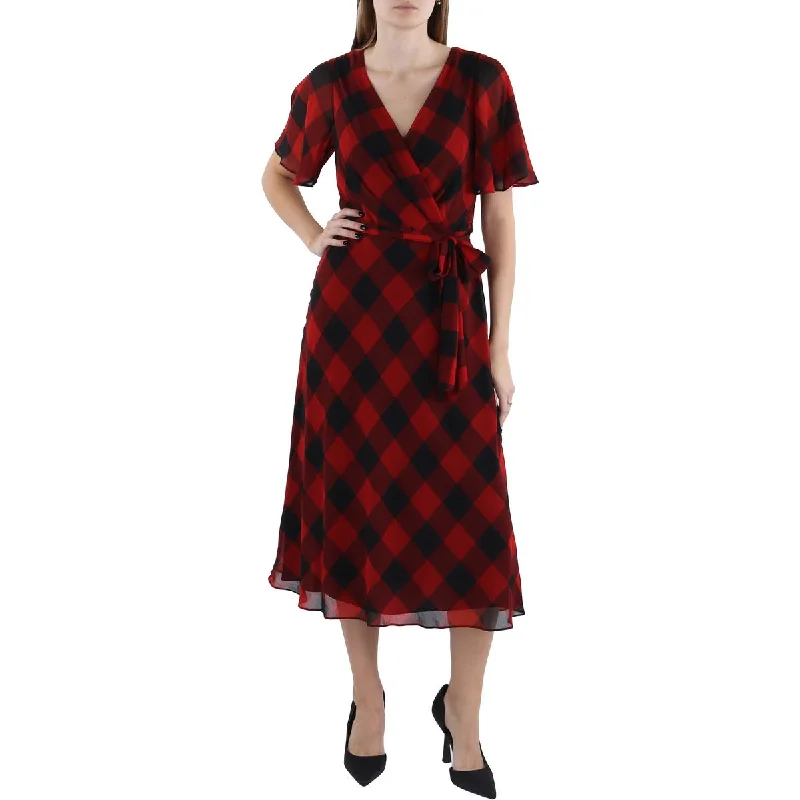 Must-Have Styles Lauren Ralph Lauren Womens Checkered Midi Dress
