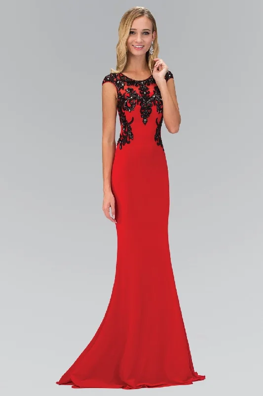 Best Online Boutiques Elizabeth K - GL1380 Embellished Scoop Neck Jersey Gown