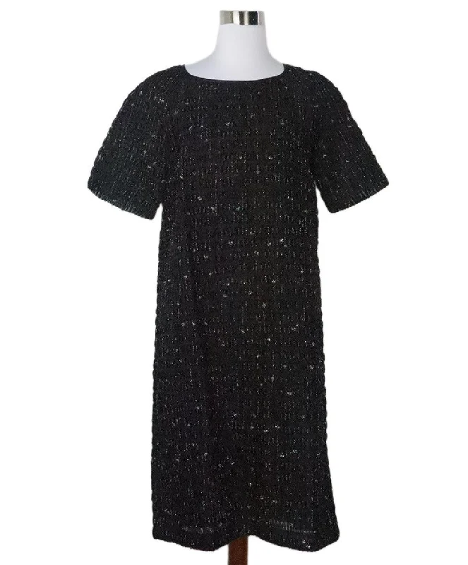 Celebrate With Big Savings Dries Van Noten Black & Silver Dress sz 4