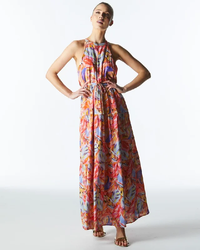 Everyday Wear Fate Midsummer Halter Maxi Dress Sunset Palm