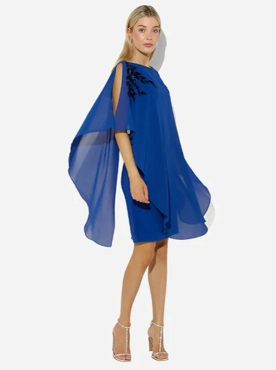 Women's Outdoor Attire Celine Sapphire Chiffon Overlay Dress