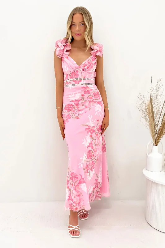 Budget Saver Vance Maxi Dress Pink Whimsical