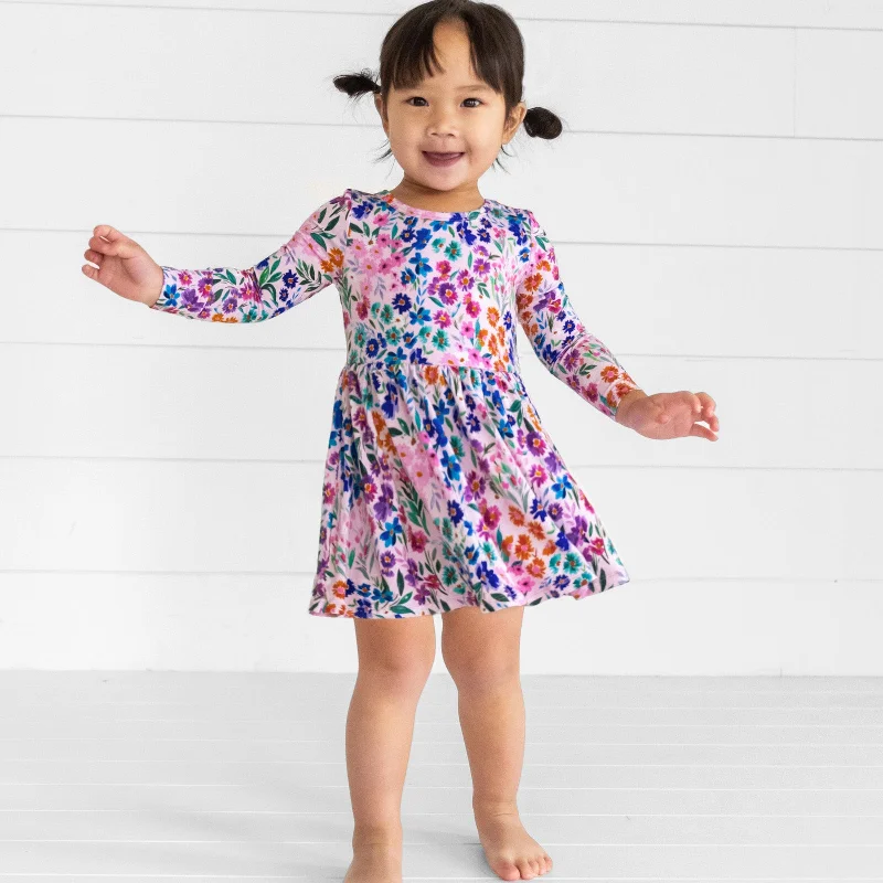 Massive Selection Sale Sweet Pea Floral Twirl Dress with Bodysuit