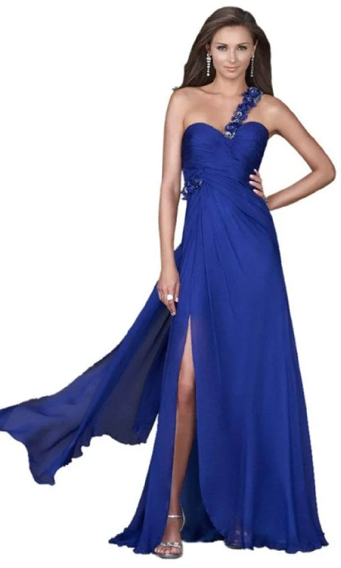 Flash Discount La Femme - 16659 One Shoulder Braded Strap Sweetheart Evening Gown