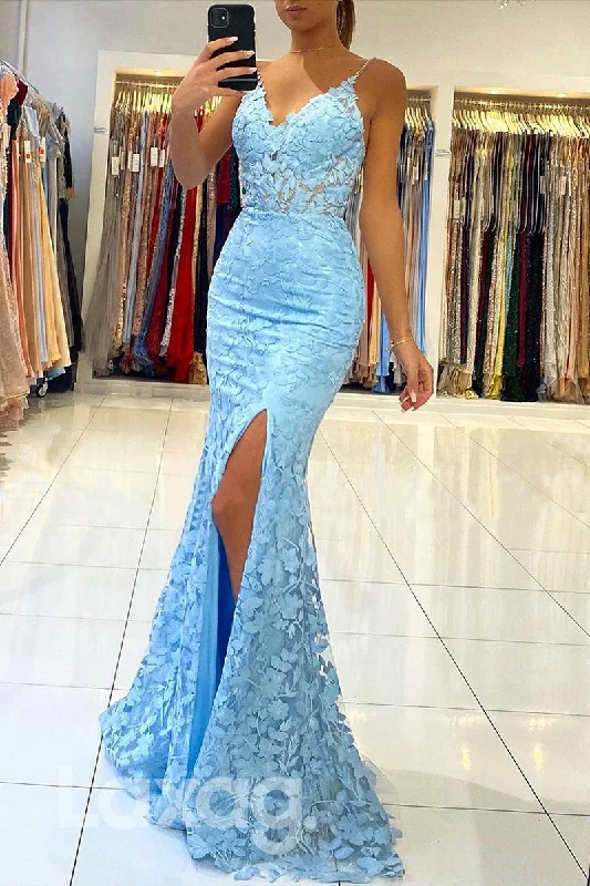 Women’s Outerwear for All Weather Conditions 13756 - Floral Appliqued Sheer Beaded Strap Mermaid Dress Women’s Outerwear for All Weather Conditions 13756 - Floral Appliqued Sheer Beaded Strap Mermaid Dress
